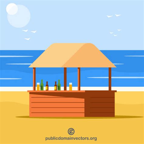 Beach Bar Public Domain Vectors