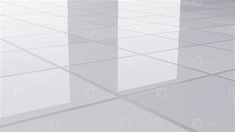 White Ceramic Floor Tiles For Bedroom Decoration 3d Render 10724949