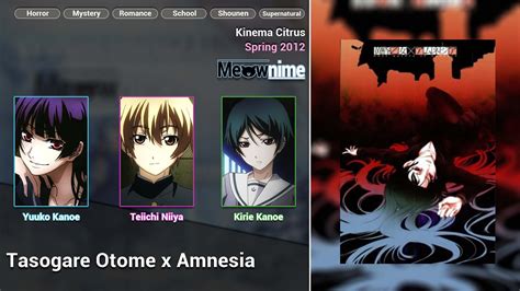 Download Anime Tasogare Otome X Amnesia Bd Batch Sub Indo Meownime