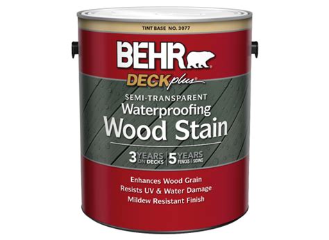 Behr Deckplus Semi Transparent Waterproofing Wood Stain Home Depot