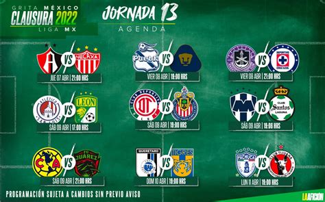 Partidos De HOY Liga MX 2022 Jornada 18 Horarios Y Canales Grupo Milenio
