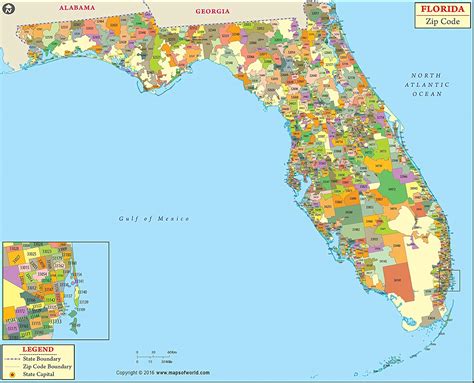 Florida Map With Zip Codes Map