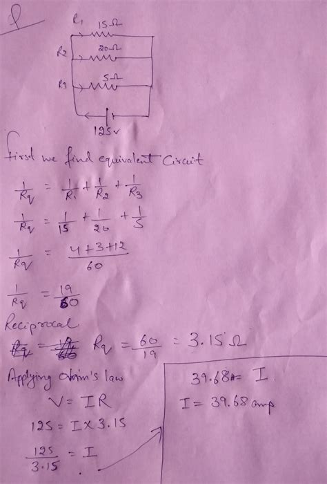 Solved Calculate The Current In Amperes A Flowing Through A