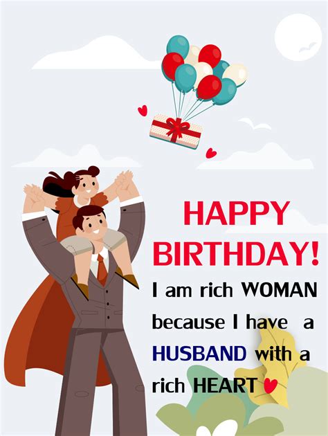 Rich Husband Happy Birthday Husband Cards Birthday And Greeting Cards By Davia Happy