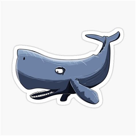 Whale Cartoon Sticker By Kingclothes Redbubble