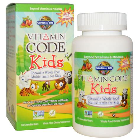 Витаминный комплекс для детей, Жевательные мультивитамины из цельных продуктов, №60 :: Цена ...