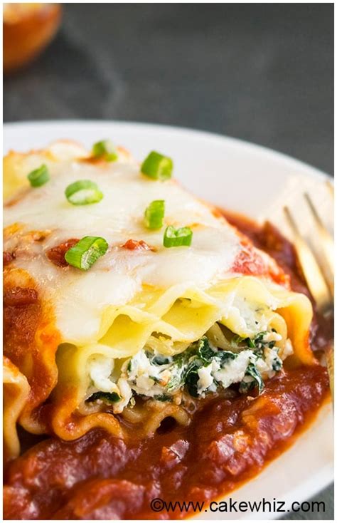 Spinach Lasagna Rolls Roll Ups