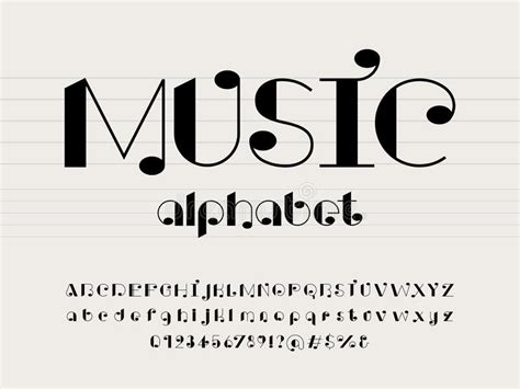 Music Font Stock Vector Illustration Of Typography 143469626