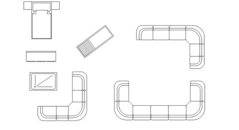 Dynamic Sofa Set Beds And Furniture Blocks Cad Drawing Details Dwg