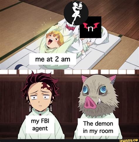 V The Demon In My Room Funny Anime Pics Anime Funny Slayer Meme