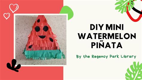 Diy Mini Watermelon Piñata Youtube