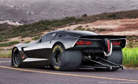 Pic C7 Corvette Stingray Rendered As A Hennessey Hpe2000 Drag Car