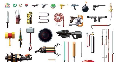 See A Poster Of Famous Weapons In Pop Culture Vulture
