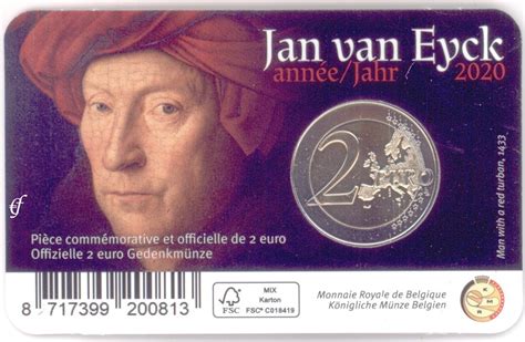 2 Euro Coincard Belgium 2020 Jan Van Eyck Nl Eurofischer