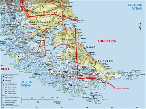 Southern Tip Of South America Map Puerto Yartou Chile • Mappery