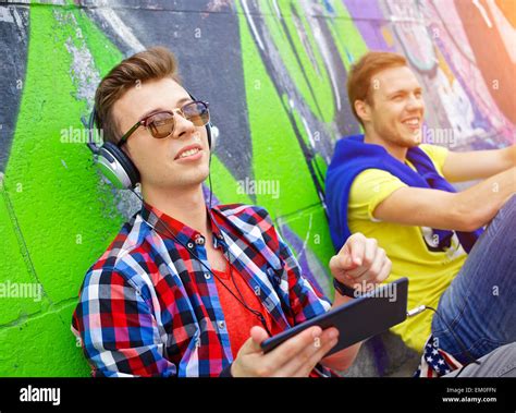 Young Friends Happy Stock Photo Alamy