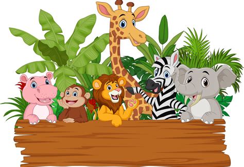 Cartoon Wild Animals Vector Art Icons And Graphics For Free Download