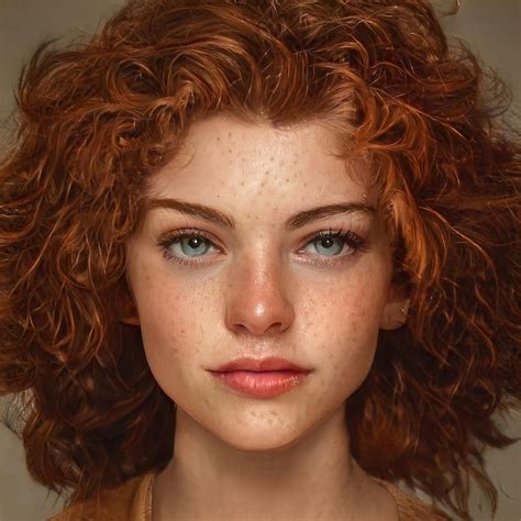 Premium Photo Redhaired Beauty Woman Portrait Closeup Bright Red Hair