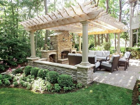 Amongst our favorite small pergola kits, this 8.6 x 15 attached cedar pergola is a unique way to extend your sliding patio doorway or front yard entrance with refinement and flair. pergola | パティオ, 屋根付きパティオ, パーゴラ
