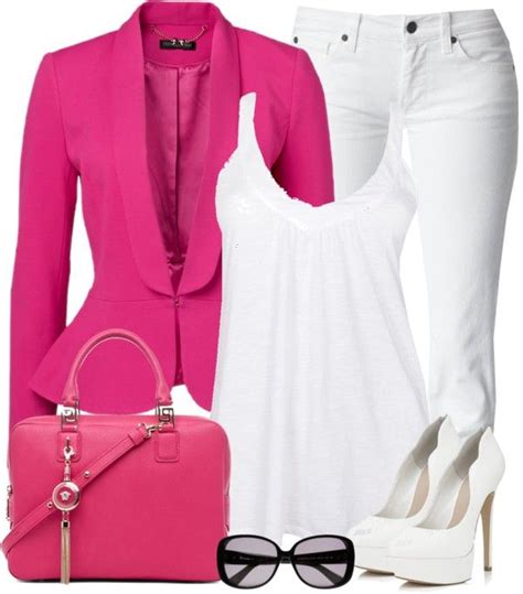 Hot Pink And White Fashion Cute Fashion Clothes