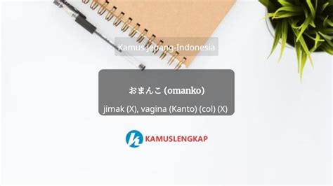 Arti Kata おまんこ Omanko Dalam Kamus Lengkap Jepang Indonesia Kamus