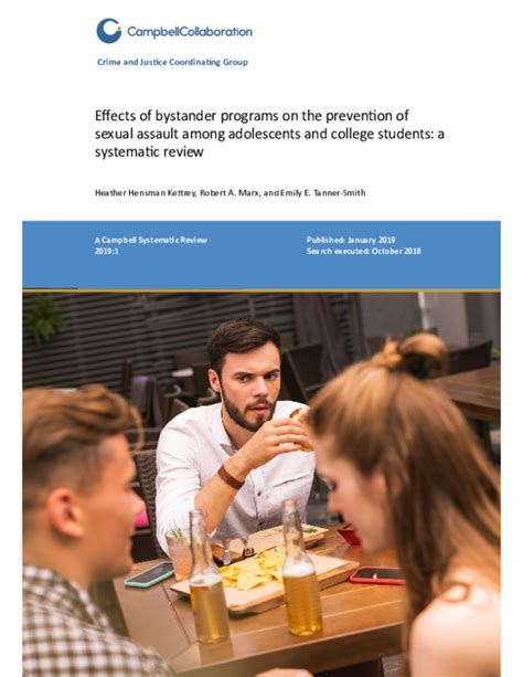 Pdf Effects Of Bystander Programs On The Prevention Of Sexual Assault Among Adolescents And
