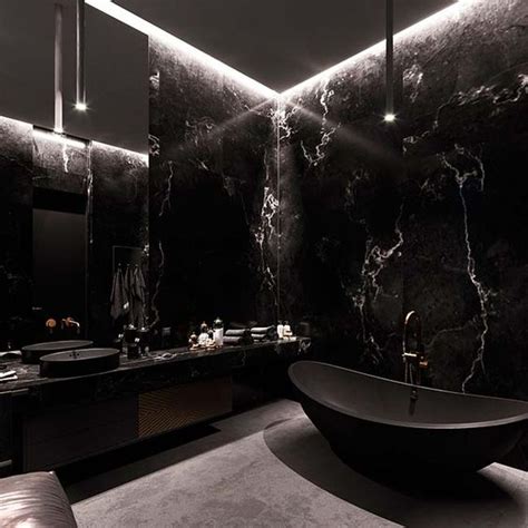 15 Tasteful And Refined Black Bathrooms Shelterness