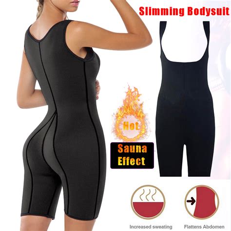 New Women Neoprene Sauna Suit Full Body Shaper Ultra Sweat Fitness Yoga