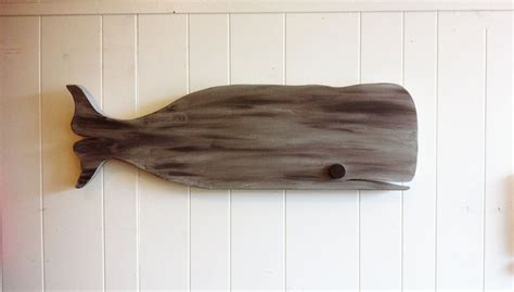 Rustic Wooden Whale Cape Cod Coastal Beach House Nautical Art Etsy