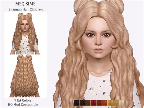 The Sims Resource Shannah Hair Children