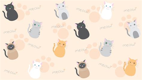 Cute Cartoon Cat Wallpapers On Wallpaperdog
