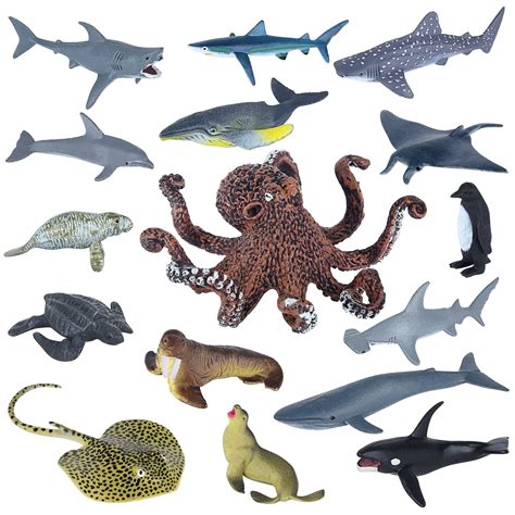 Buy Elecland 16pcs Sea Ocean Animals Toys Sea Animals Figurines Sea