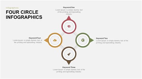 4 Circle Infographics Template For Powerpoint And Keynote
