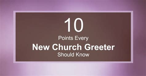 10 Things Every Church Greeter Should Know
