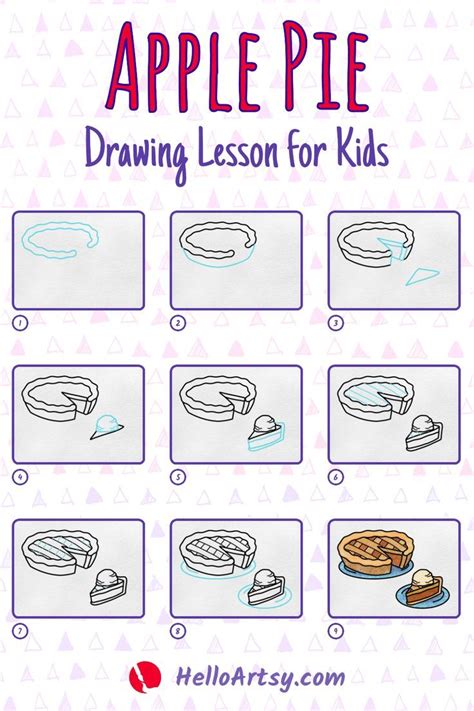 How To Draw An Apple Pie In 9 Easy Steps In 2022 Drawing Lessons