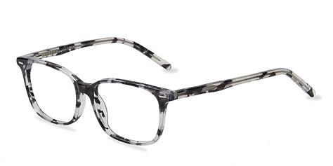 Seapoint Rectangle Gray Floral Glasses For Women Eyebuydirect Canada