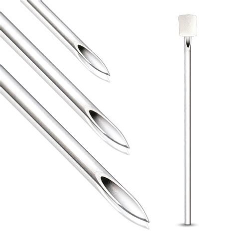 10pc Piercing Needles Hollow Surgical Steel 10g 12g 13g 14g 16g 18g 20