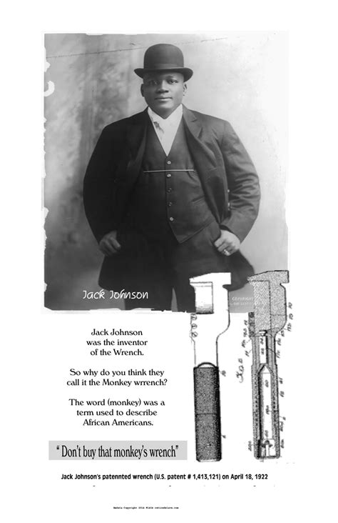 He invented the lawnmower in 1830 and the adjustable spanner. African American historical posters. Jack Johnson #1434 ...