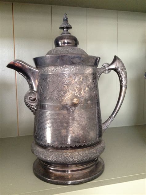 Antique Hunter Victorian Silver Plated Coffee Pot