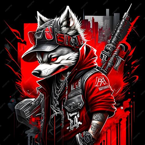 Premium Ai Image Ninja Fox In Japanese Anime Art With Weapons And