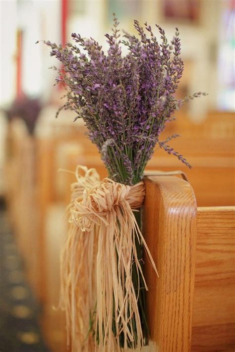 Lavender Flowers Chair Decor Rustic Wedding Ideas Church