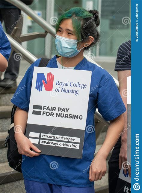 Nhs Workers Protest For A 15 Pay Rise London England Editorial Image