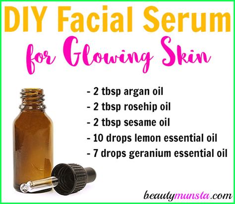 Diy Homemade Serum For Glowing Skin With Essential Oils Beautymunsta