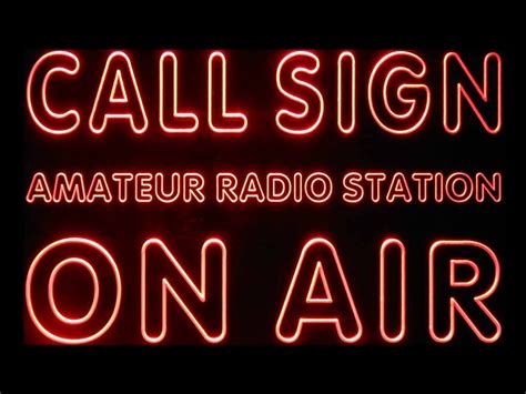 Custom Call Sign On Air Amateur Radio Station Led Neon Sign St3 Wa Tm