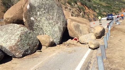 Rock Slide Closes Route 78 West Of Ramona The San Diego Union Tribune