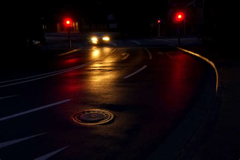 Action Asphalt Blur Car City Dark Evening Fast Highway Hurry