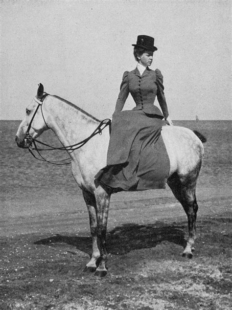 Sidesaddle Horseriding Style Early 1900s Woman Riding Horse Horses