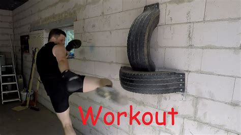 Wall Tire Punching Bag Workout Youtube