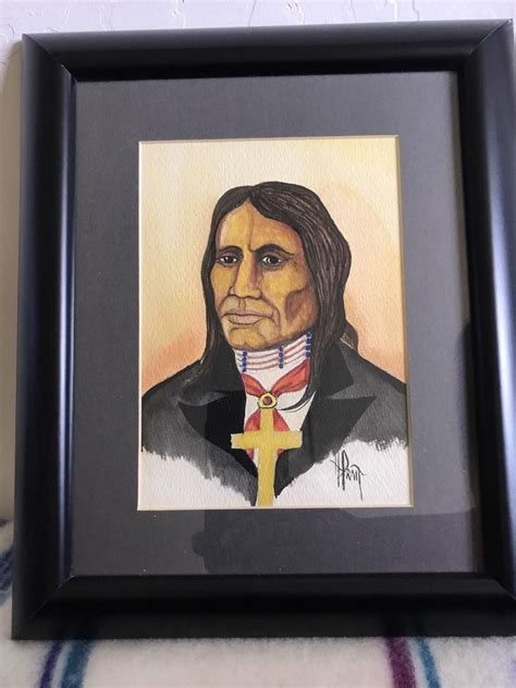 Very Early Watercolor By Native American Artist Harvey Pratt Kp