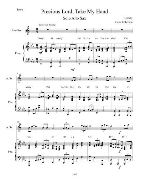 Precious Lord Take My Hand Sax Solo Sheet Music PDF Download Sheetmusicdbs Com